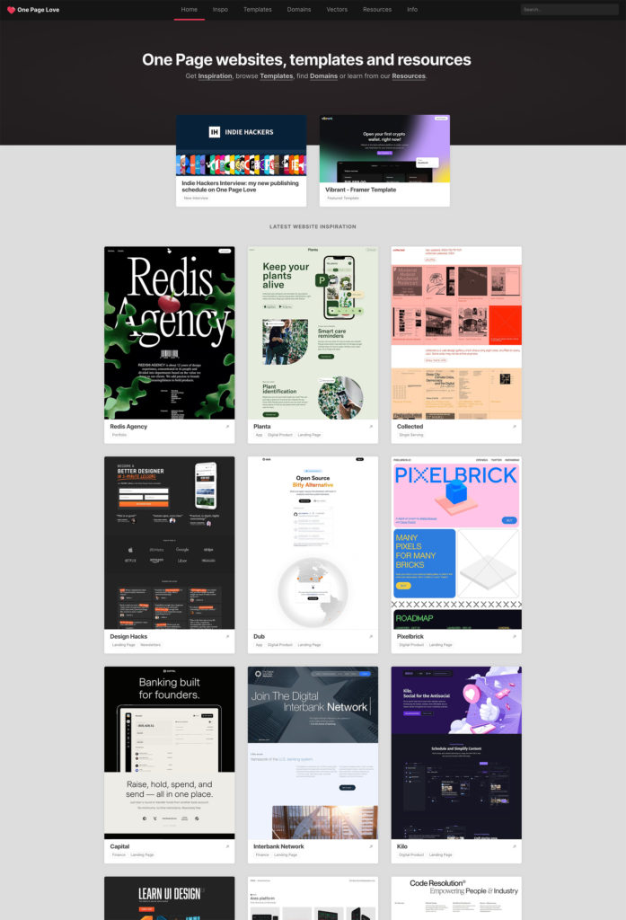 one-page-love-website-inspiration - Showit One Page Love website inspiration